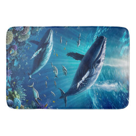 Alfombrilla De Baño Ballenas y corales