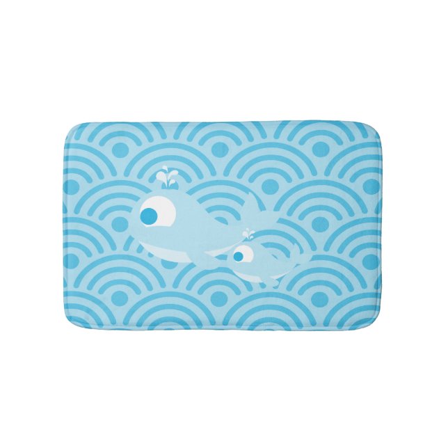 Alfombrilla De Baño Ballenas y cuevas (Anverso)