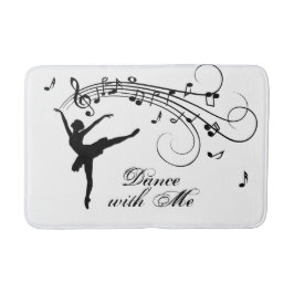 Alfombrilla De Baño Ballerina Dance with Me Music Note