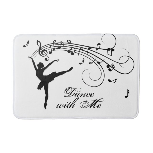 Alfombrilla De Baño Ballerina Dance with Me Music Note (Anverso)