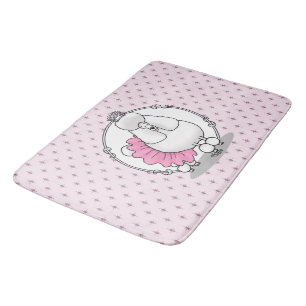 Alfombrilla De Baño Ballet divertido Ballerina Princesa Poodle Perro (