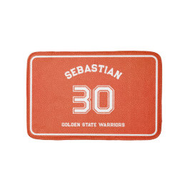 Alfombrilla De Baño Baloncesto Personalizado Textura Naranja