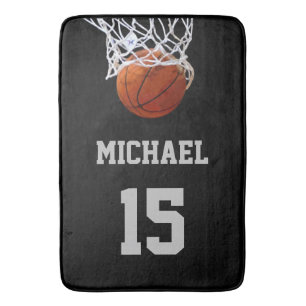 Alfombrilla De Baño Baloncesto Su Nombre