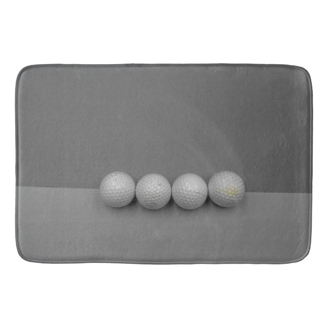 Alfombrilla De Baño Balones de golf en fondo gris (Anverso)