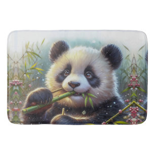 Alfombrilla De Baño Bambú de oso panda adorable