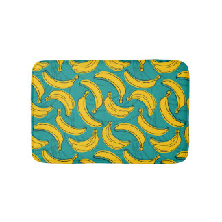 Alfombrilla De Baño Banana amarilla: pintura de contorno negro