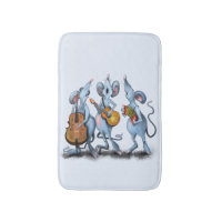 Banda de música del ratón Funny Bath Mat