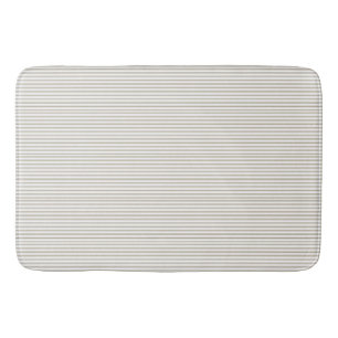 Alfombrilla De Baño Banda de puntas beige y blanco
