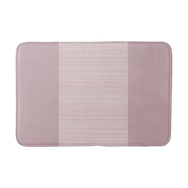 Alfombrilla De Baño Banda horizontal de malva rosa suave (Anverso)