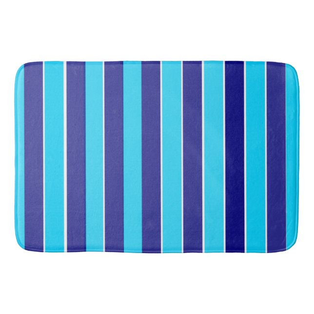 Alfombrilla De Baño Bandas azules (Anverso)