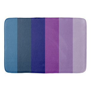 Alfombrilla De Baño Bandas cósmicas azul y púrpura