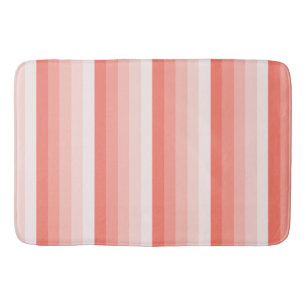 Alfombrilla De Baño Bandas de sombra de melocotón coralino
