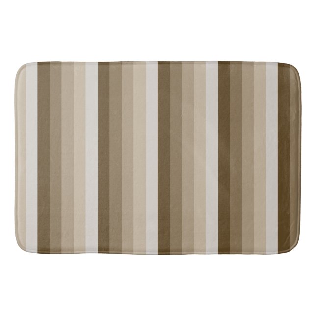 Alfombrilla De Baño Bandas de sombra marrones (Anverso)
