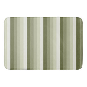 Alfombrilla De Baño Bandas de sombra verde oliva