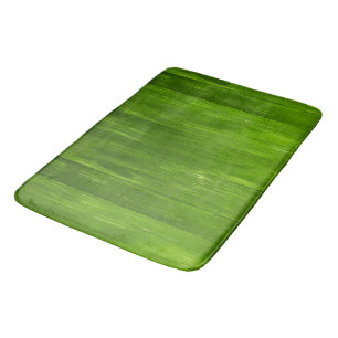 Alfombrilla De Baño Bandas de textura de madera verde