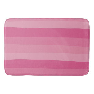Alfombrilla De Baño Bandas desiguales - Rosa