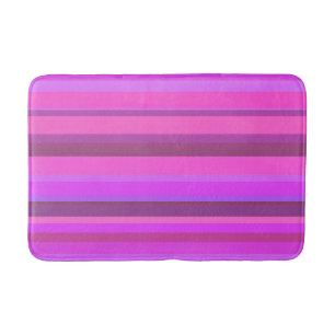Alfombrilla De Baño Bandas horizontales rosadas