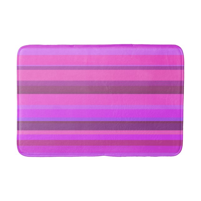 Alfombrilla De Baño Bandas horizontales rosadas (Anverso)
