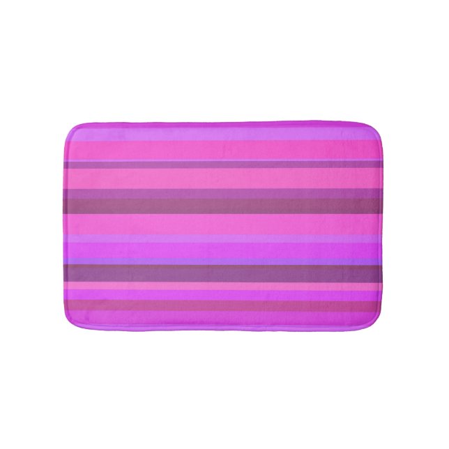 Alfombrilla De Baño Bandas horizontales rosadas (Anverso)