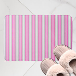 Alfombrilla De Baño Bandas modernas de neón rosado con efecto 3D