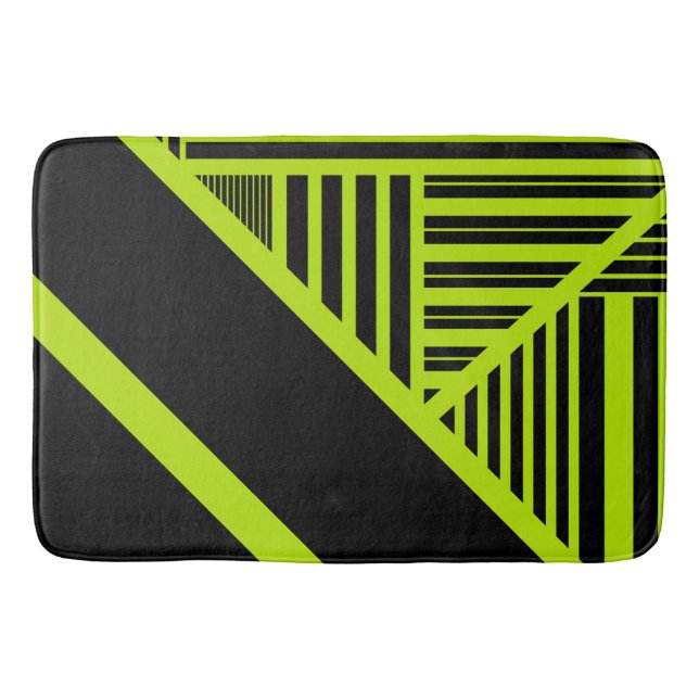 Alfombrilla De Baño Bandas triangulares - Lime Green (Anverso)