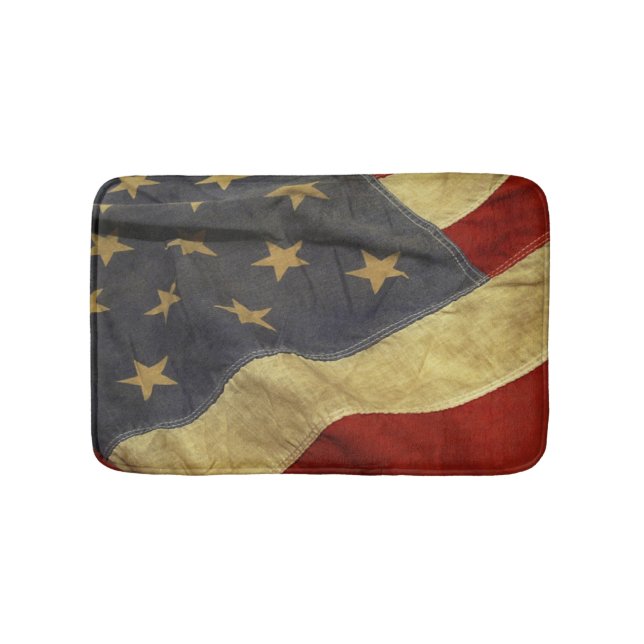 Alfombrilla De Baño Bandera americana apenada (Anverso)