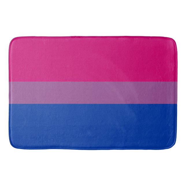 Alfombrilla De Baño Bandera bisexual grande (Anverso)