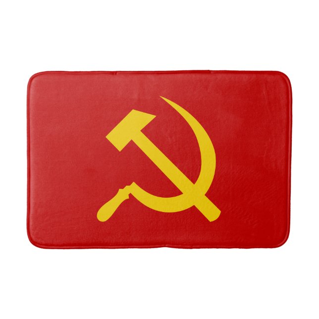 Alfombrilla De Baño Bandera comunista de Bath Mat (Anverso)