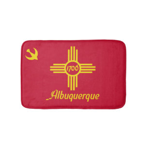 Alfombrilla De Baño Bandera de Albuquerque, New Mexico Bath Mat