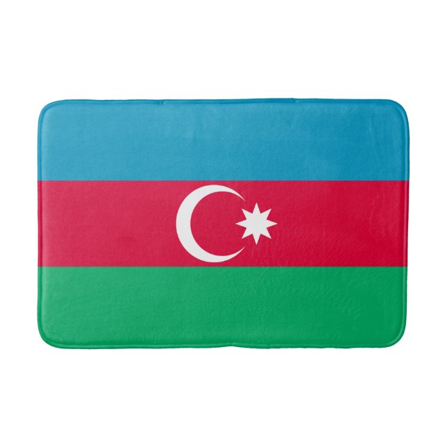 Alfombrilla De Baño Bandera de Azerbaiyán Patriótica (Anverso)
