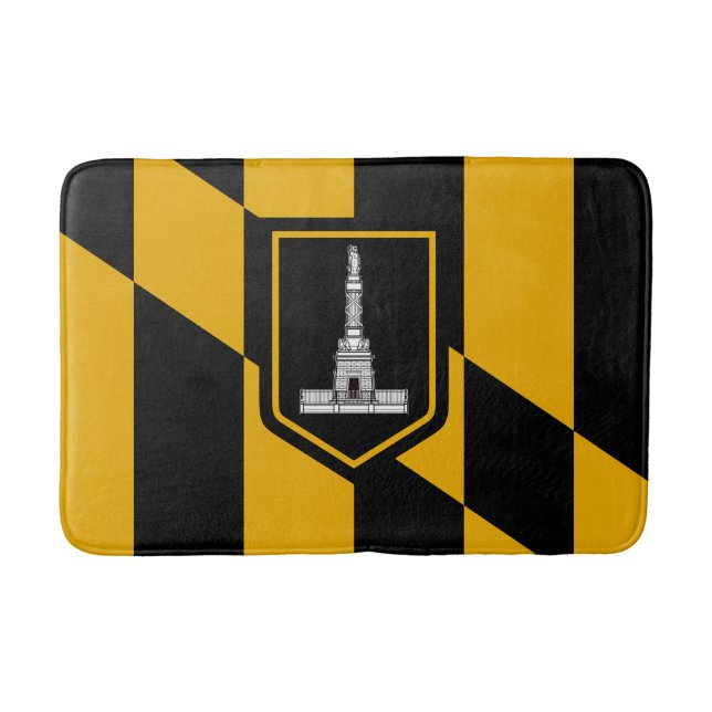 Alfombrilla De Baño Bandera de Baltimore, Maryland Bathroom Mat (Anverso)