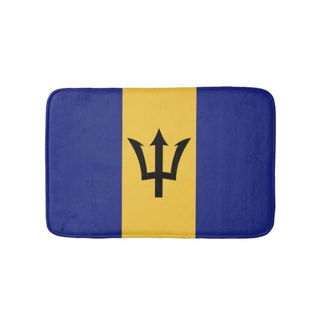 Alfombrilla De Baño Bandera de Barbados (Anverso)