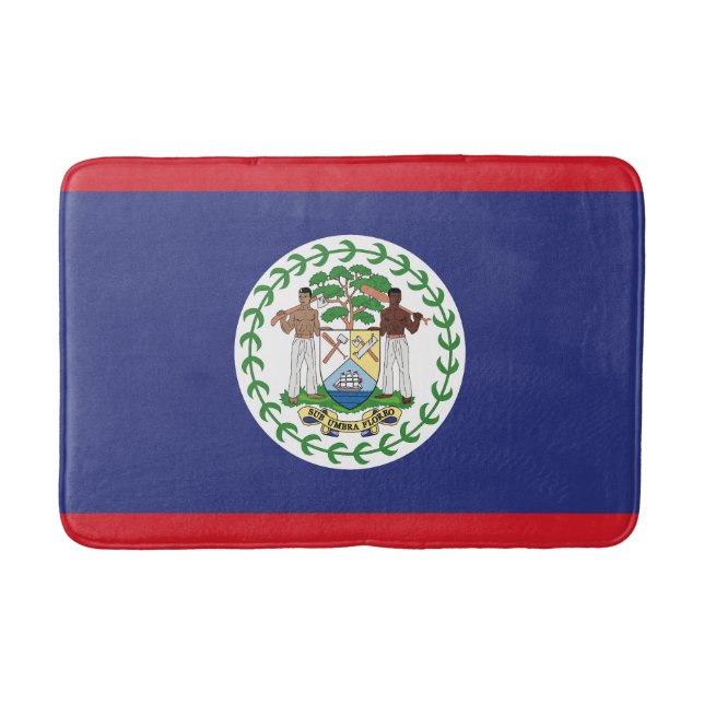 Alfombrilla De Baño Bandera de Belice (Anverso)