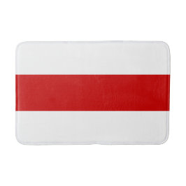 Alfombrilla De Baño Bandera de Bielorrusia (rojo y blanco)