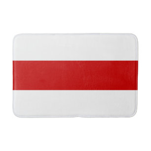 Alfombrilla De Baño Bandera de Bielorrusia (rojo y blanco)