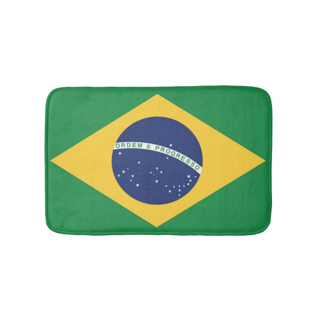Alfombrilla De Baño Bandera de Brasil (Anverso)