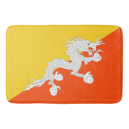 Alfombrilla De Baño Bandera de Bután (Bután) (dragón trueno)