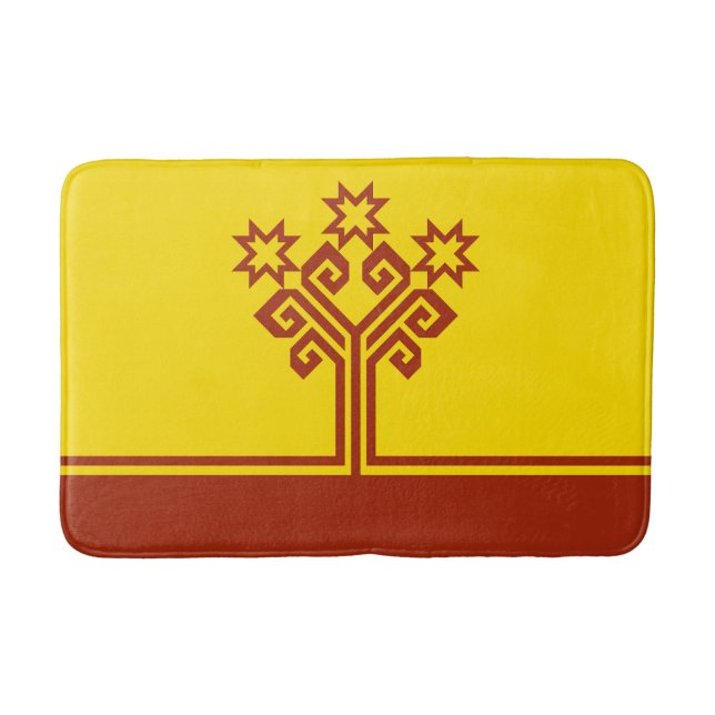 Alfombrilla De Baño Bandera de Chuvasia (Anverso)