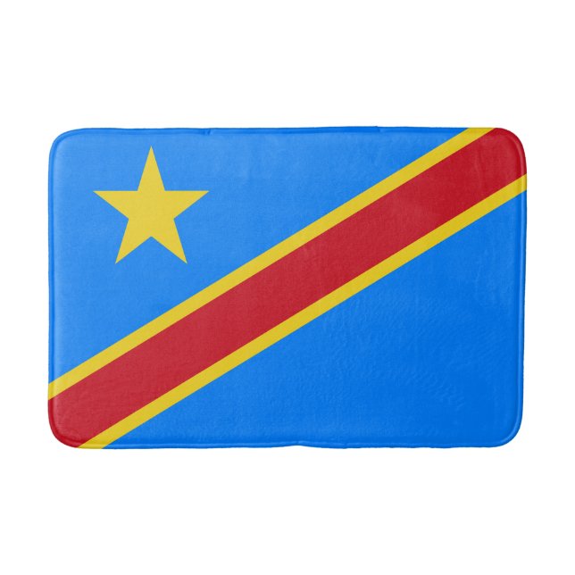 Alfombrilla De Baño Bandera de Congo Kinshasa (Anverso)