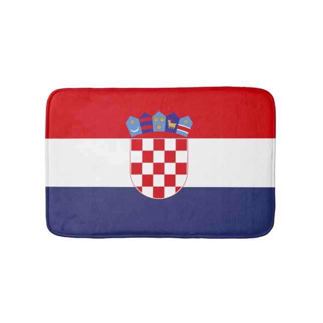 Alfombrilla De Baño Bandera de Croacia (Anverso)