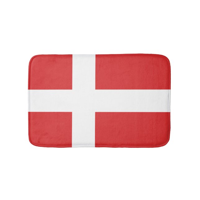 Alfombrilla De Baño Bandera de Dinamarca (Anverso)