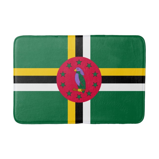Alfombrilla De Baño Bandera de Dominica (Anverso)