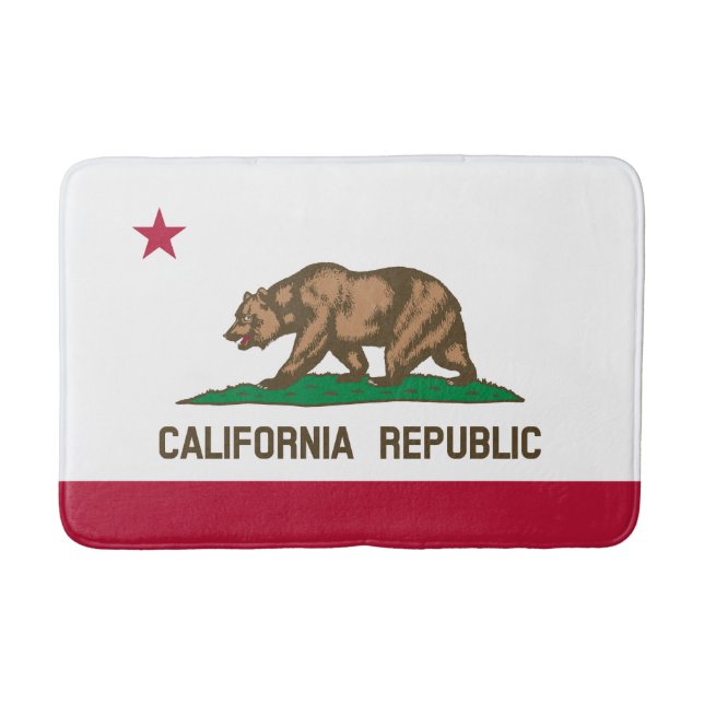Alfombrilla De Baño Bandera de estado de California (Anverso)