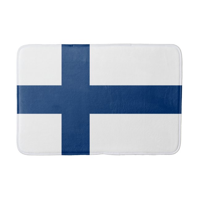 Alfombrilla De Baño Bandera de Finlandia (Anverso)