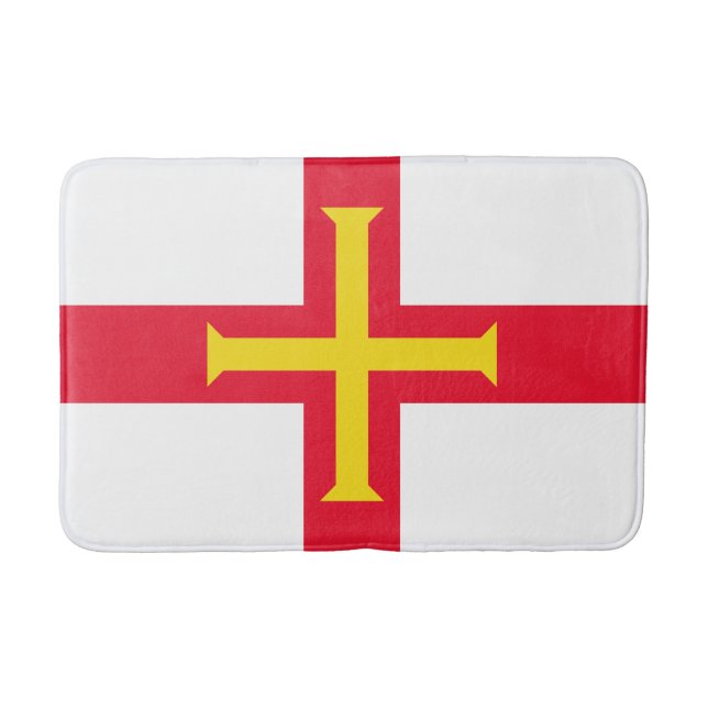 Alfombrilla De Baño Bandera de Guernsey (Anverso)