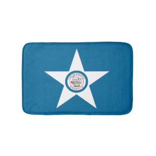 Alfombrilla De Baño Bandera de Houston, Texas Bath Mat
