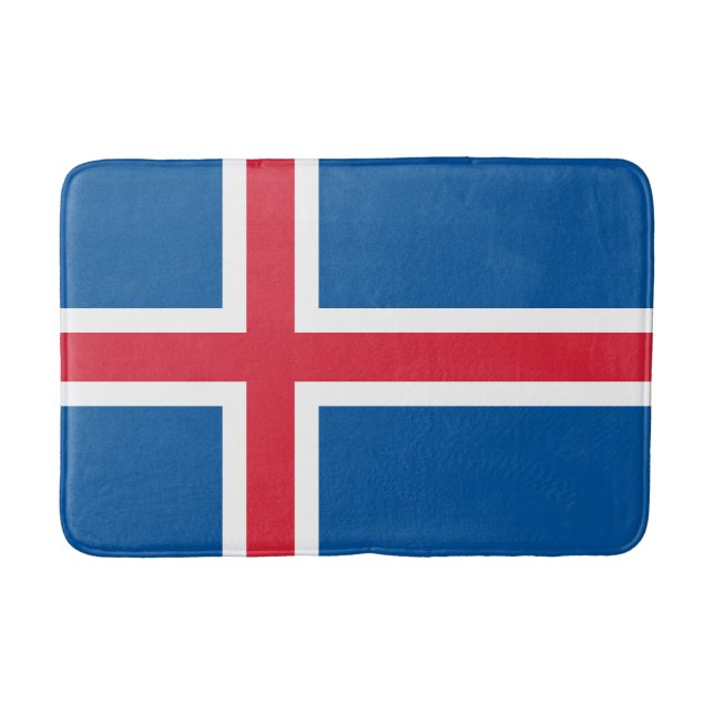 Alfombrilla De Baño Bandera de Islandia (Anverso)