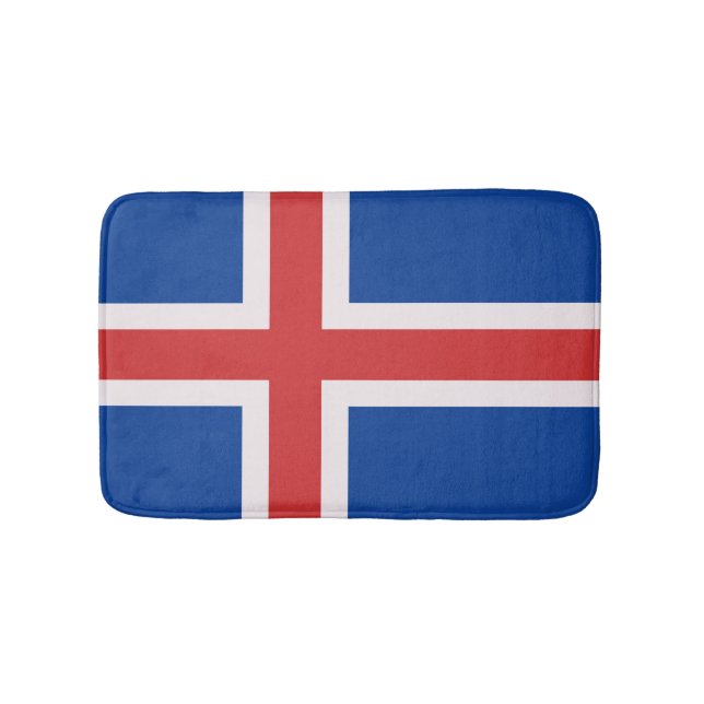 Alfombrilla De Baño Bandera de Islandia (Anverso)