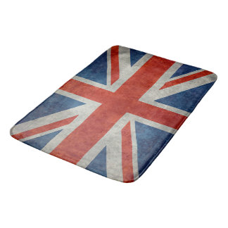 Alfombrilla De Baño Bandera de Jack de la Unión del Reino Unido en tex