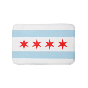 Alfombrilla De Baño Bandera de la ciudad de Chicago